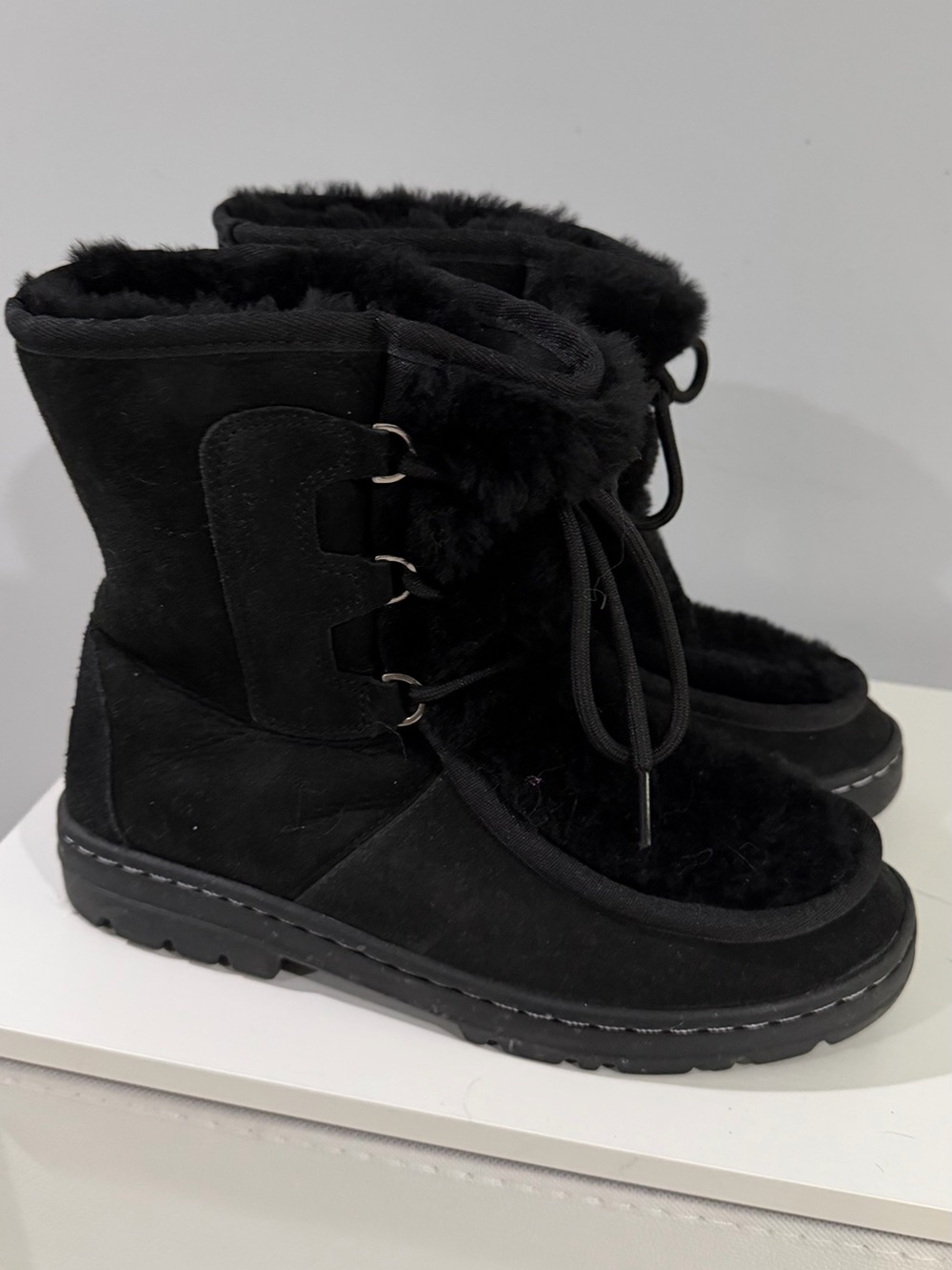 Women's Black Ugg snow boots